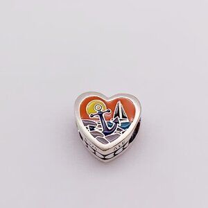 Pandora RHODE ISLAND Heart Charm S925 Sterling silver